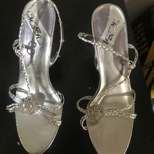 Womens silver open sandals